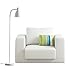 Wallniture Sol Adjustable Reading Floor Lamp with Foot Control On Off Switch White