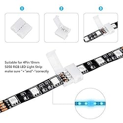 WENHSIN 10Packs 4-Pin RGB LED Light Strip