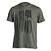 Dion Wear Men's American Flag Short Sleeve Graphic T-Shirt, Green, Large