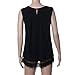 OVERMAL Women Summer Vest Top Sleeveless Blouse Casual Tank Tops Shirt Lace ( L, Black)