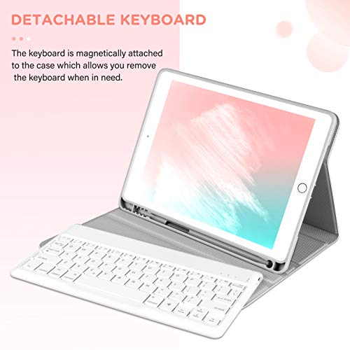 Jelly Comb Backlit Bluetooth Keyboard Case for iPad 9.7 2018 (6th Gen