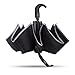 Asamoom Reflective Stripe 60 MPH Windproof Umbrella, Double Canopy Auto Open Close Waterproof 300T Fabric Compact Travel Automatic Folding Umbrellas