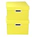 Household Essentials Fabric Storage Boxes with Lids and Handles
