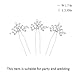 Artio Wedding Hair Pins Accessories with Rhinestones for Women and Girls 3PCS (Silver)