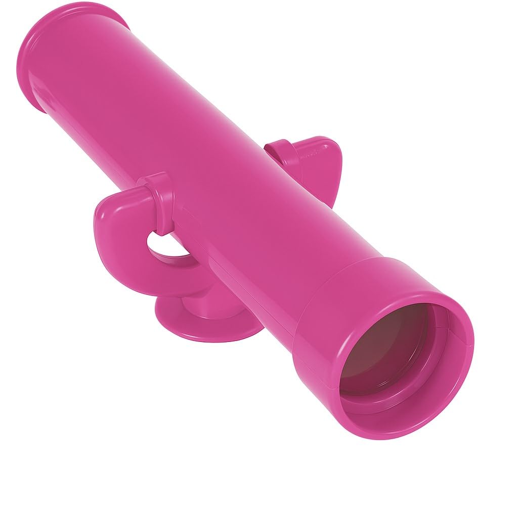 Kids Children's Toy Telescope Perfect for Climbing Frames, Tree House Play Dens Play House Garden Fun (Pink)