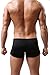 Louis Rouse Mens Boxer Briefs Underwear Mens Boxer Shorts Smooth Short Leg Mens Underwear Black