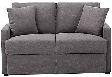 Lifestyle Solutions Yannis Loveseat in Dark Grey