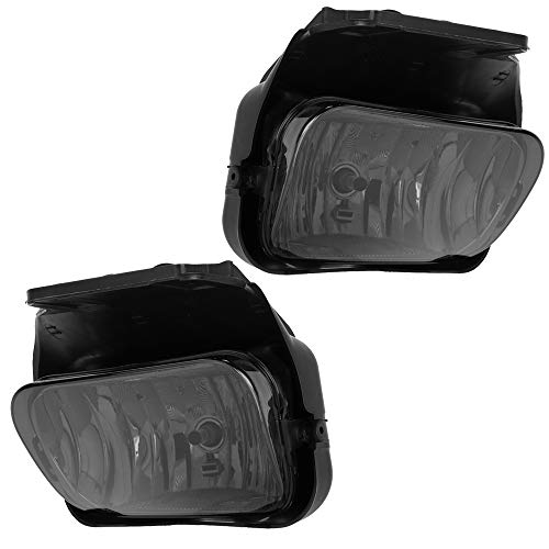 Roadstar Fog Lights 12V 42W H10 Halogen Lamp Bulb Compatible with 2003-2006 Chevy Silverado 1500/1500hd/2500/2500HD/3500 Smoked Lens