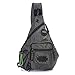 Large Sling Backpack, Sling Chest Bag Shoulder Crossbody Daypacks Fits 14.1-Inch Laptop Bookbag for Travel Outdoor Men Women (Grey55)