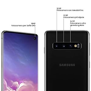 Samsung Galaxy S10 Smartphone, Display 6.1" Dynamic AMOLED, 128 GB Espandibili, RAM 8 GB, Batteria 3400 mAh, 4G, Dual SIM, Android 9 Pie, Nero (Prism Black) - immagine 5
