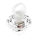 Midafon White LED Rings - 24 Pack Light Up Flashing Plastic Diamond Kids Play Rings