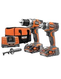 Ridgid R9600 X4 combo de taladro destornillador y destornillador de impacto inalámbrico de 18 V de 1 2 pulgada con batería Hyper de iones de litio