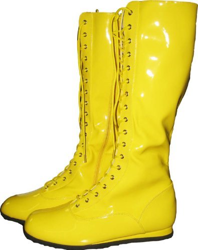 Pro Wrestling Costume Boots (Yellow)
