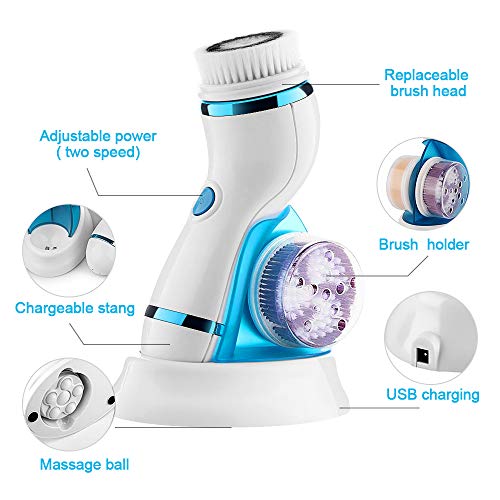 image for phixilin Facial Cleansing Brush Rechargeable Electric - Facial Cleanin