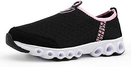 ONKE Womens Breathable Mesh Slip On Fashion Sneakers Comfortable Outdoor Water Walking shoes black 6