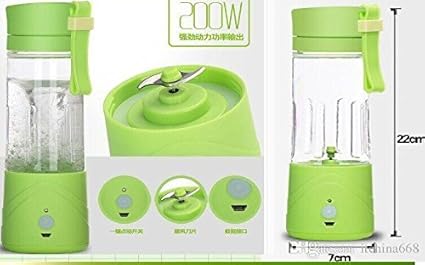 New 2017 Juicer Mixer and Grinder Portable USB Chargeable Electric-380ML Random Color
