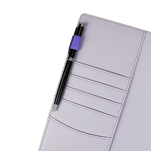 A5 PU Leather Notebook Binder,Refillable 6 Round Ring Binder Cover for