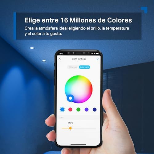L630(4-Pack) - Bombilla inteligente WiFi, 16M colores, 1100 lm, E27