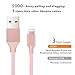 iPhone Charging Cord, Marchpower Denim Braided 2 Pack 6FT Apple Lightning Cable USB Sync& Charge Cord for iPhone SE iPhone 7 7Plus 6S 6 5 5s 5c iPad Air 2 Mini 4 iPad Pro iPod Touch 5(Light Pink)