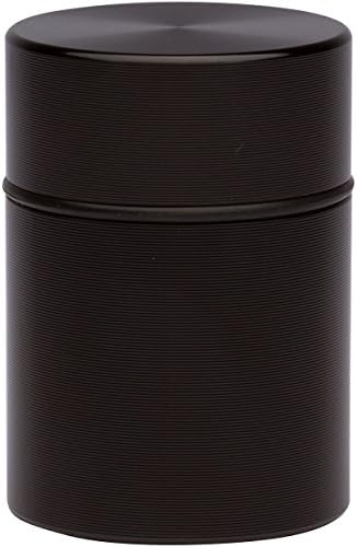 Stash Jar - Airtight Smell Proof Durable Multi-Use Portable Metal Herb Container. Waterproof Aluminum Screw-top Lid Lock Odor. Beautiful Discreet Design Store Herbs Tobacco Spices Securely - Black
