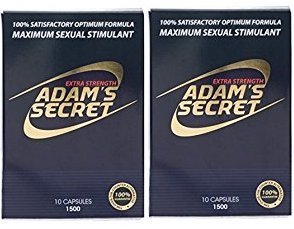 Adam's Secret 1500 100% Natural Male Libido Performance Enhancement 10 Pack (2 Pack)