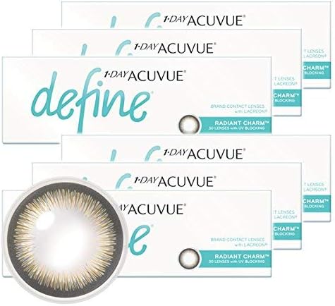 Amazon ワンデー アキュビュー ディファイン モイスト 1箱30枚入 6箱 カラー ラディアントチャーム Pwr 0 00 度なし ワンデー アキュビュー ディファイン モイスト ソフトコンタクトレンズ
