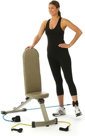 Amazon Com Danskin Space Saver Bench With Total Toning System And Dvd Sports Outdoors