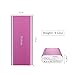 Yoobao Portable Charger 10000mAh Power Bank High-Speed Charging 2 USB Ports with Flashlight Cell Phone External Battery Backup Powerbank Compatible with iPhone X 8 7 6, iPad Tablet and More-Pink