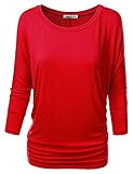NINEXIS Women's Basic 3/4 sleeve Dolman Top