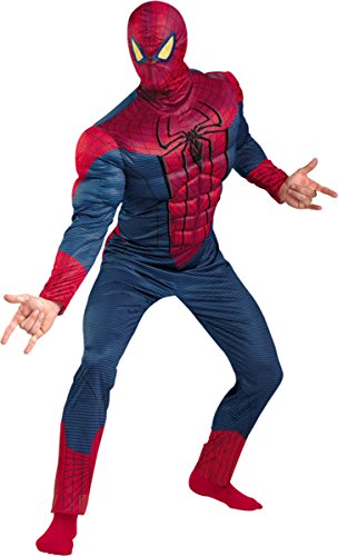 Morris Costumes Men's SPIDER-MAN CLASSIC MUSCLE, Red/Blue/Black, 50-52