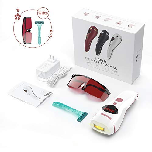 IPL Hair Removal Device, Permanent Hair Removal System for Women and Men Professional Painless Use for Home 600,000 Flashes (white rose-2) - Thumbnail 6