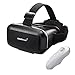 3D VR Headset,Amicool Lightweight Virtual Reality Glasses Adjust Cardboard Video Movie Game Box with Bluetooth Remote Controller for iPhone 7 6/6S Plus and Other 4.0 - 6.0 inch Smartphones