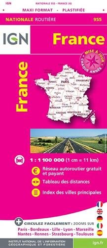 France Maxi Laminated 2015: IGN-955 (English and French Edition) by Institut Geographique National