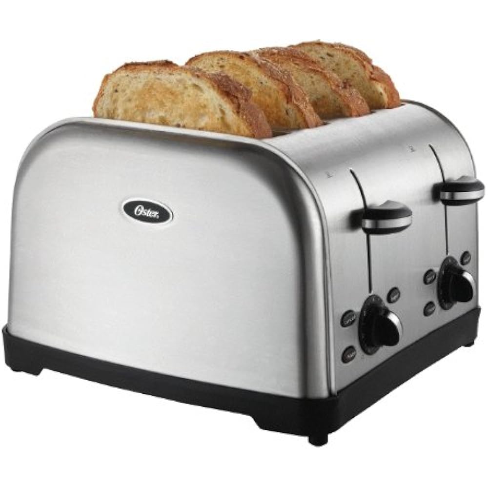 Oster Toasters 4Slice Toaster, Brushed Metal (TSSTTRWF4SSHP) Kitchen