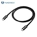 [Intel Thunderbolt 3 Certified] Mantiz 40Gbps Thunderbolt 3 Cable in Black Supporting 100W Charging 6.6 Feet for MacBook Pro and others (Not Compatible with USB-C ports without the Thunderbolt Logo)
