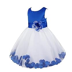 iiniim Girls Petals Tulle Princess Wedding Pageant