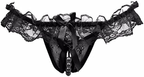 SCSAlgin Women Girl Gauze Bowknot Beads Lace Panties Knicker Thong Lingerie Underwear