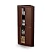 South Shore 4-Door Corner Armoire for Small Space with Adjustable Shelves, Royal Cherry