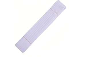 FANBODTA Premium 220cm/87 White Martial Arts Belt for Taekwondo Karate Judo - Double-Layered Cotton Core