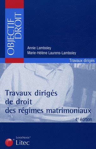 Travaux dirigés de droit des régimes matrimoniaux
