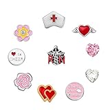 10 Pcs Nurse Nursing RN Registered Caduceus Floating Charms For Glass Living Memory Lockets Necklace & Bracelet
