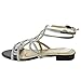 EYE CANDIE EC29 Women's Sparkly Rhinestone Strappy Open Heel Flat Dress Sandals