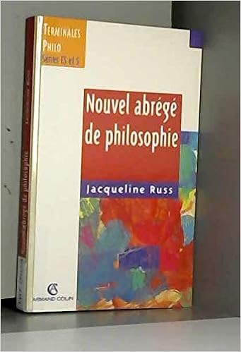 Nouvel Abrege De Philosophie Terminales Philo Series Es Et S Amazon Fr Russ Jacqueline Livres