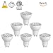 (6-Pack, Warm White) Sunthin 6.5W GU10 Led Bulb, Dimmable, 60w Equivalent, Recessed Lighting, GU10 LED, LED spotlight, 500lm, 38°