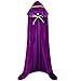 OurLore Unisex Full Length Hooded Robe Cloak Long Velvet Cape Cosplay Costume 59 inch(Purple(Lace))
