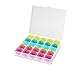 PIXNOR 25pcs Plastic Empty Sewing Machine Bobbins Spools with Storage Case for Brother Janome Singer Elna