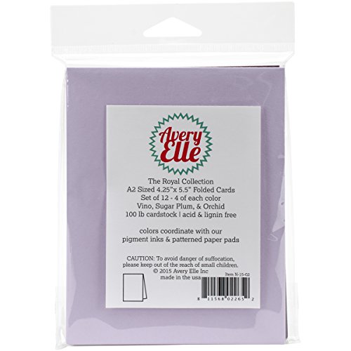 Avery Elle A2 Cards Royal (12 Pack), 4.25 x 5.5"