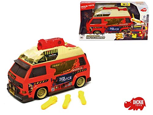 Dickie Toys VW T3 Camper Shooting Stars, Spielzeugauto im Retro-Look mit Pfeil-Launcher, Abschussrampe mit 3 Pfeilen… – Bild 4