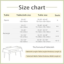 Alsoo Table Cloths Rectangle Table, Waterproof