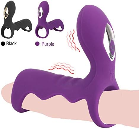 KJSZ Tshirt Pê-niš Ring 10 Speed vībrantōr Pê-niš Rings Vībra'tion Pê-niš Sleeve Delay éjá-cúlátion G-Spót Stīmulation Sêx Toys4Mên Sêx Products,Purple